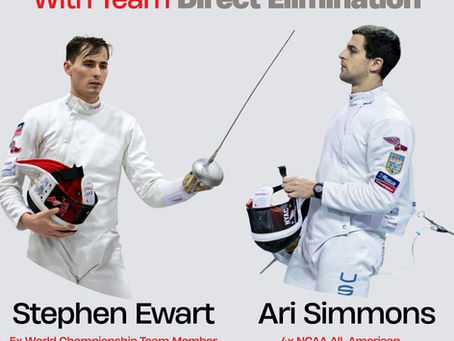 Elite Ari Simmons and Stephen Ewart Epee Clinic: Saturday February 28 9am to 4pm.