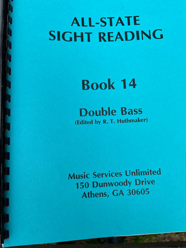 All State Sight Reading Book 14- Double Bass Digital Download ...