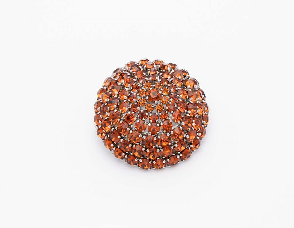 Christian Dior Vintage by Marc Bohan, Cognac dome brooch