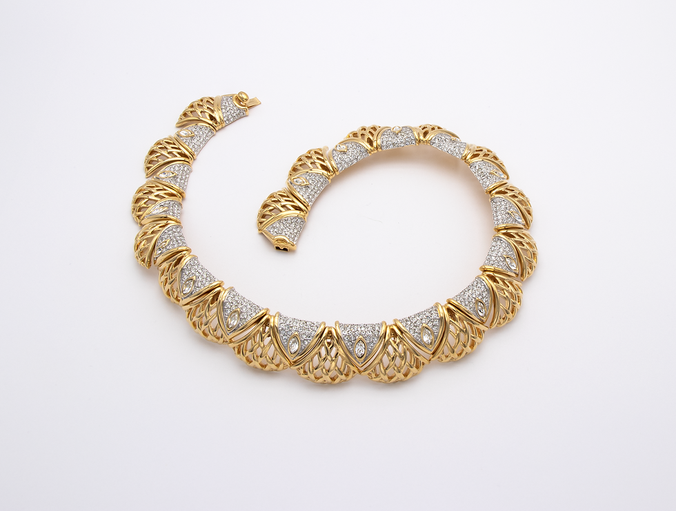 Miniaturbild: Swarovski Vintage, Art Deco Gold und Kristalle Set
