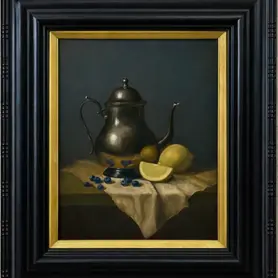 Silver and Citrus, Original Oil Painting by Durhl Davis