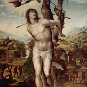 Mattia Preti Baroque painting showing dark tenebrism, monumental figures, and severe religious gravity.