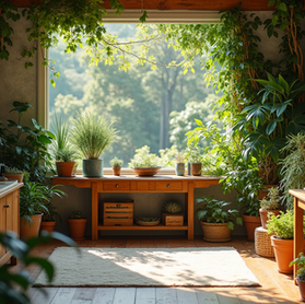 Quiet view of a classical art studio