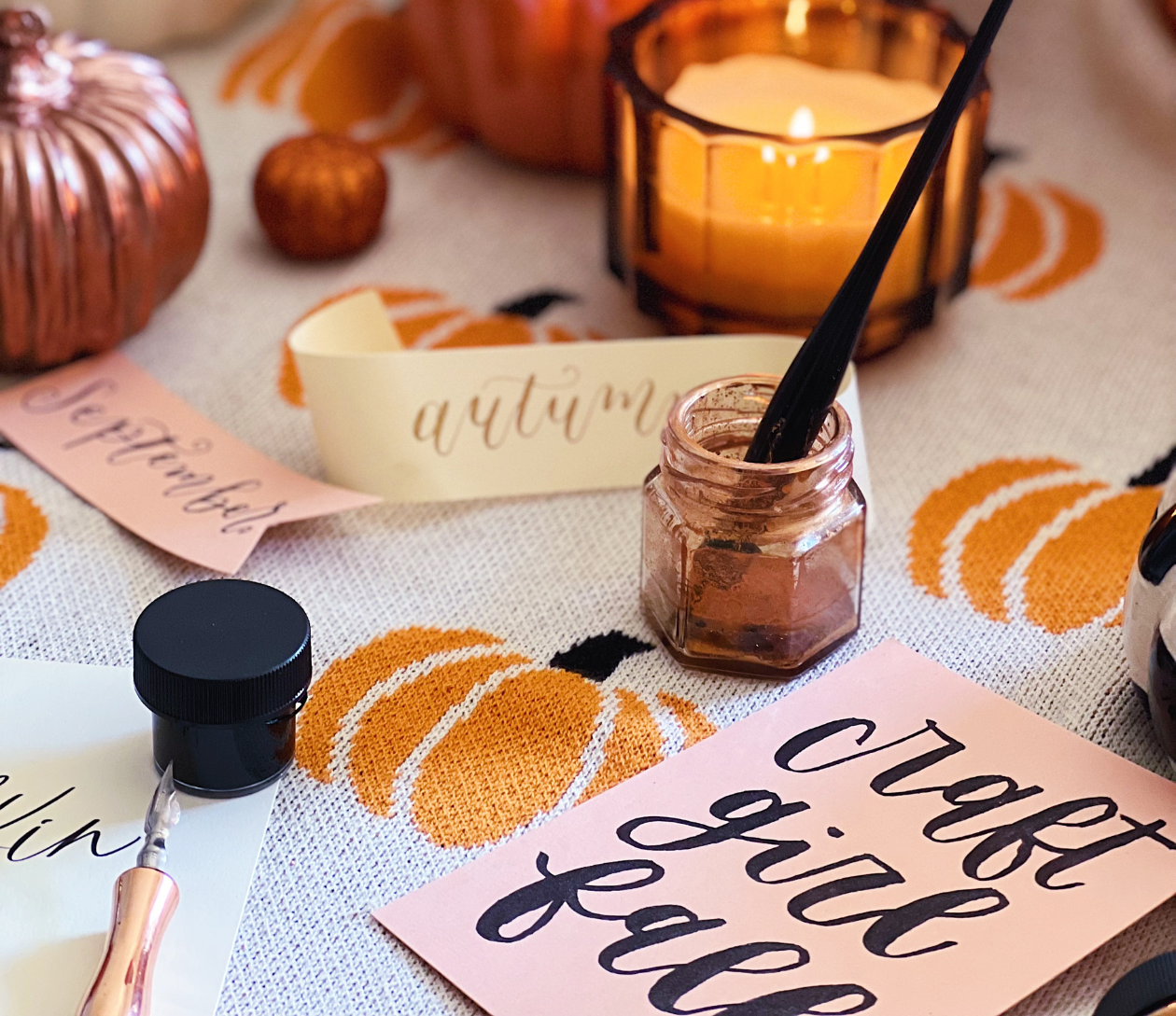Modern Calligraphy & Pumpkin Lettering Class for Beginners