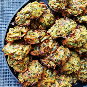 קציצות ירק בתנור עם קוואקר וקמח חומוס קלוי