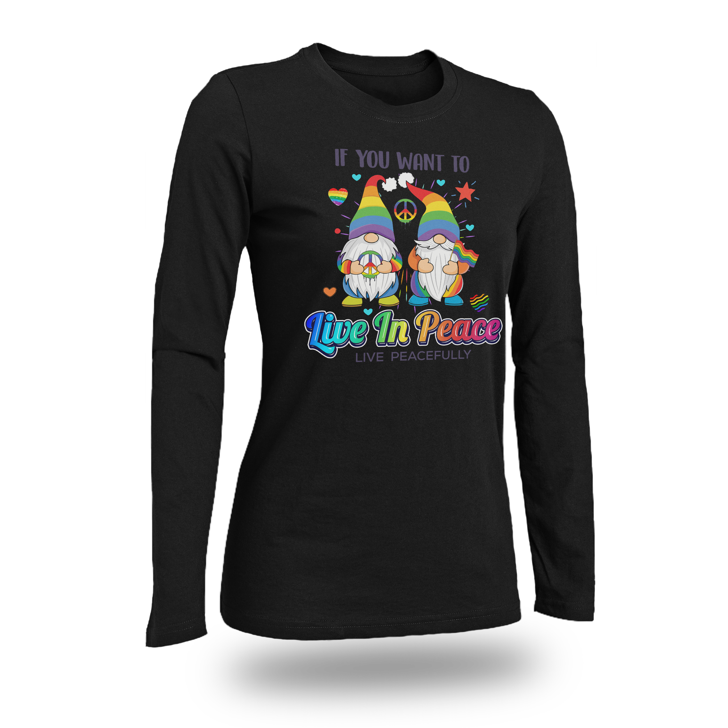 IF YOU WANT TO LIVE IN PEACE LIVE PEACELFULLY WOMEN FITTED SHIRT