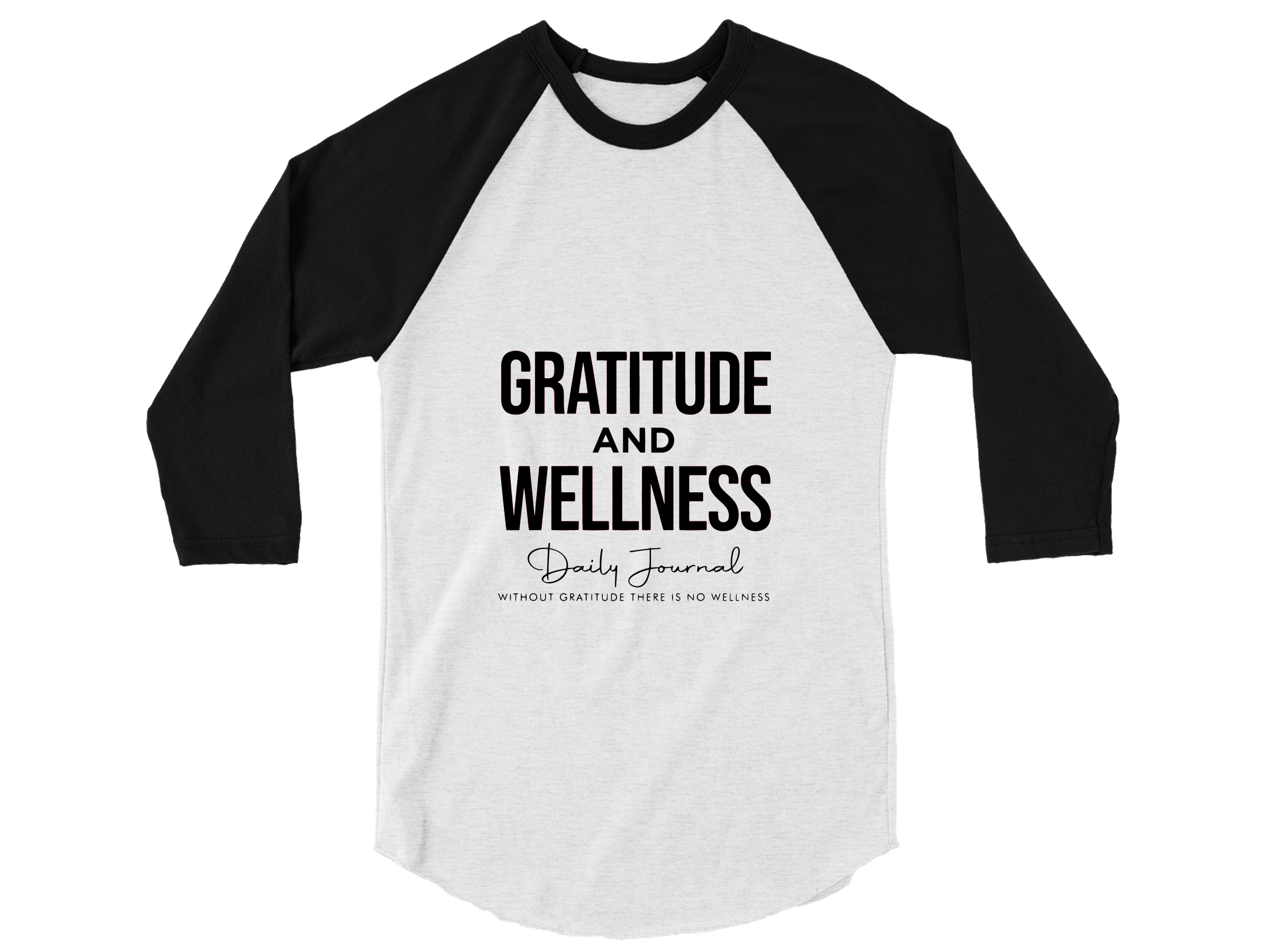 GRATTITITUDE AND WELLNESS DIALY JOURNAL Raglan Tee