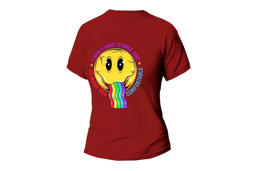 Thumbnail: I DON'T HAVE TO SMILE JUST TO MAKE YOU COMFORTABLE WOMEN FITTED SHIRT