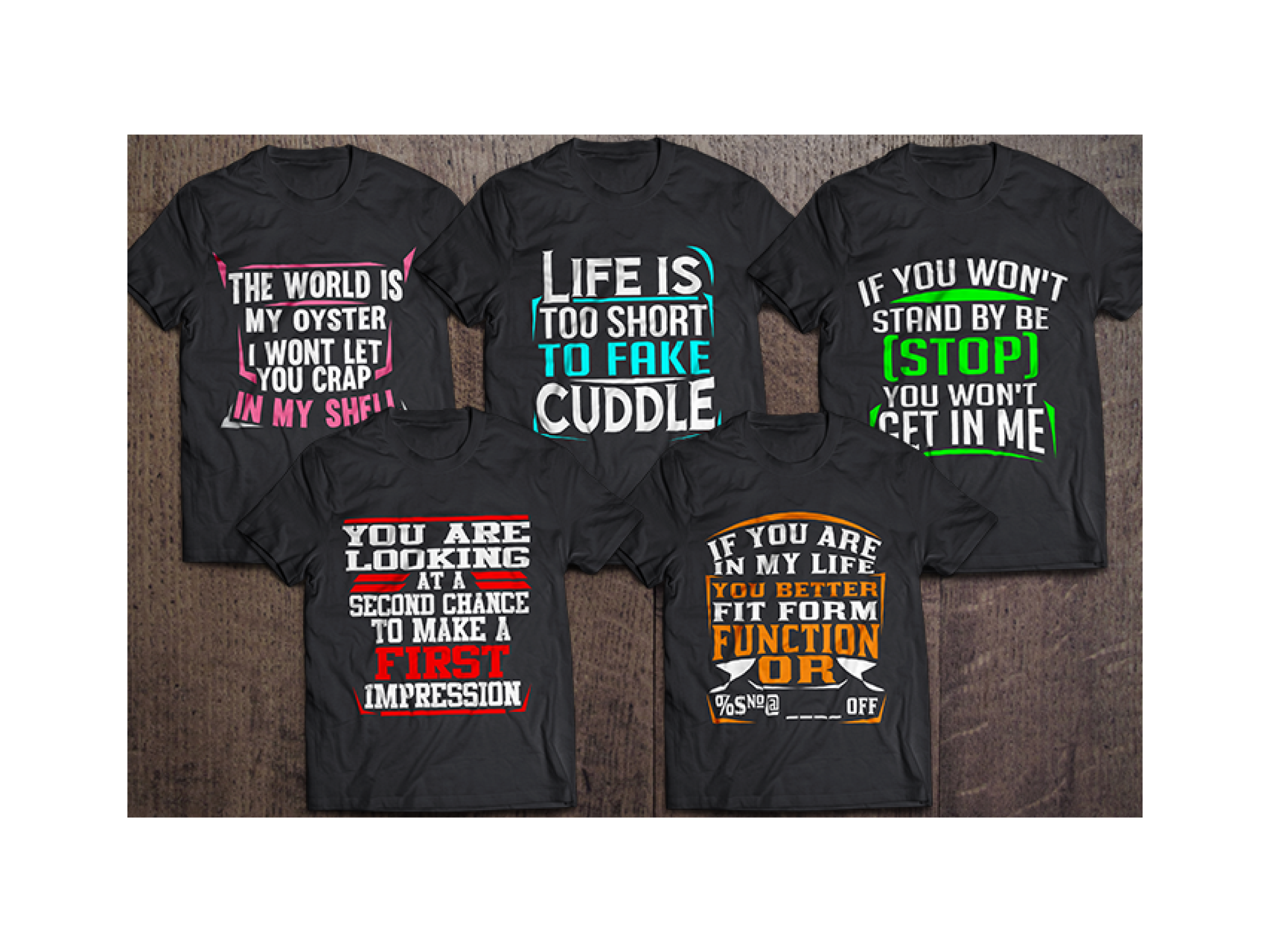 GROUP OF FIVE SHIRTS