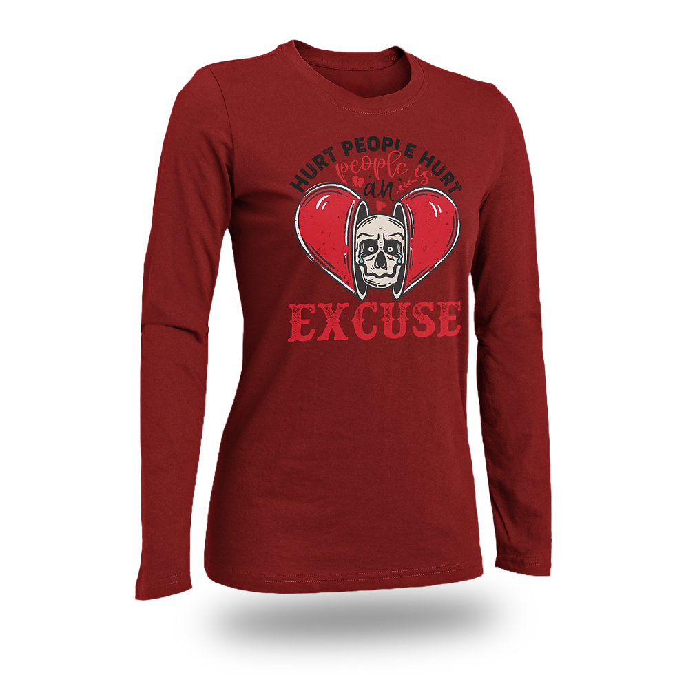Thumbnail: HURT PEOPLE HURT PEOPLE IS AN EXCUSE WOMEN FITTED SHIRT