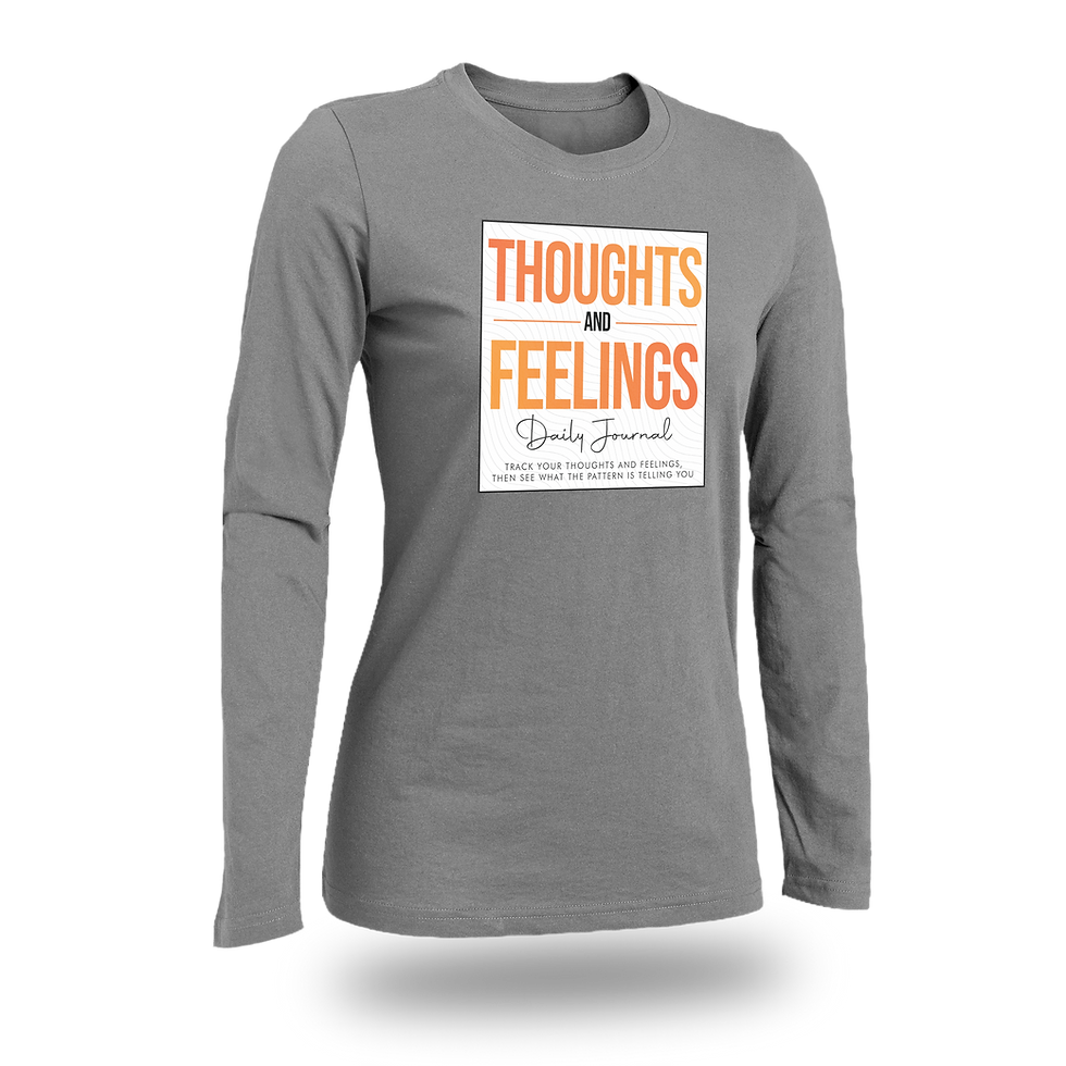 Thumbnail: THOUGHTS AND FEELINGS DAILY JOURNAL WOMEN FITTED SHIRT