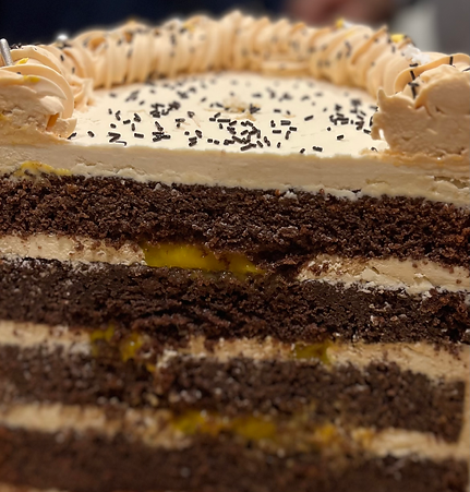 Layer cake mangue chocolat