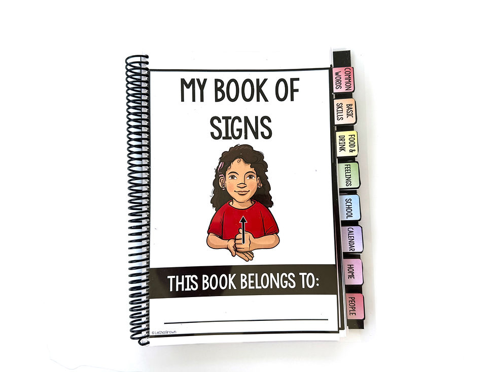 My Book of Signs ASL Communication Book