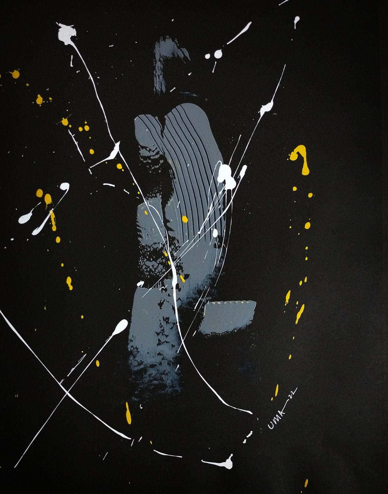 Grey n Yellow Symphony -A -12