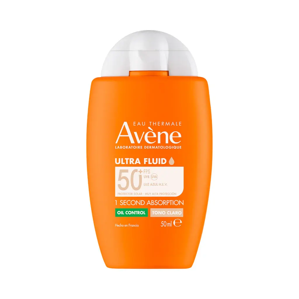 Avène Ultra Fluid Oil Control Protector Solar Facial Con Color Tono Claro FPS50