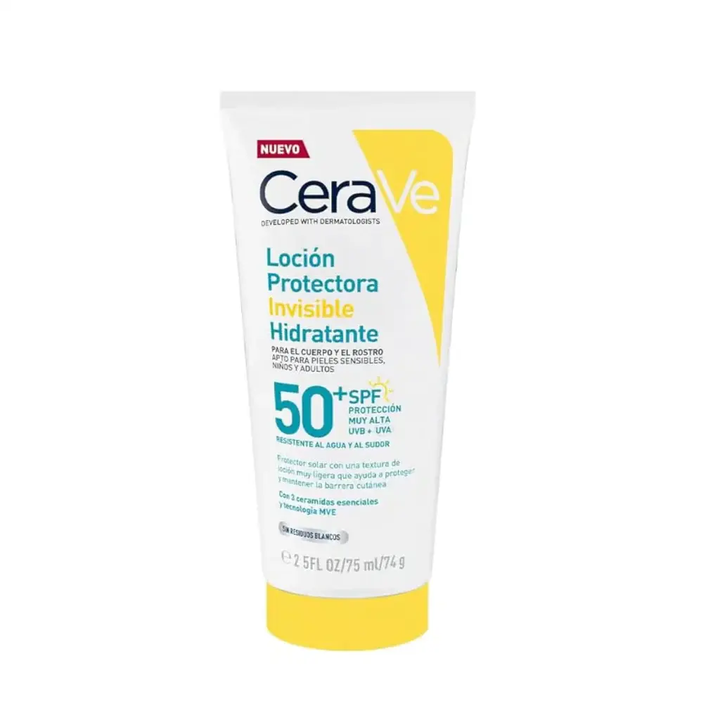 CeraVe Loción Protectora Invisible Hidratante FPS 50 75 ml