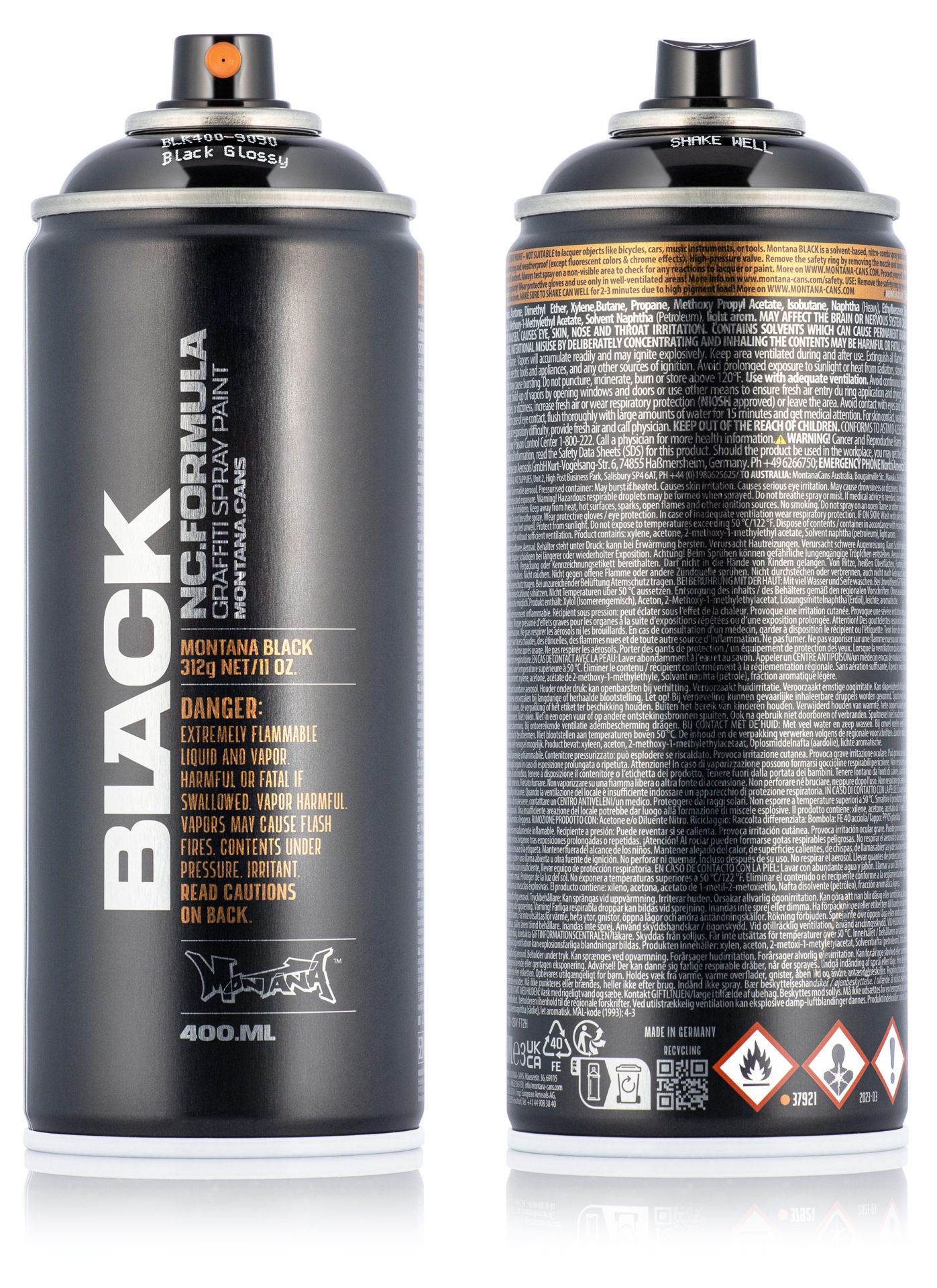 Montana BLACK - BLK 9090 Black Glossy 400ml