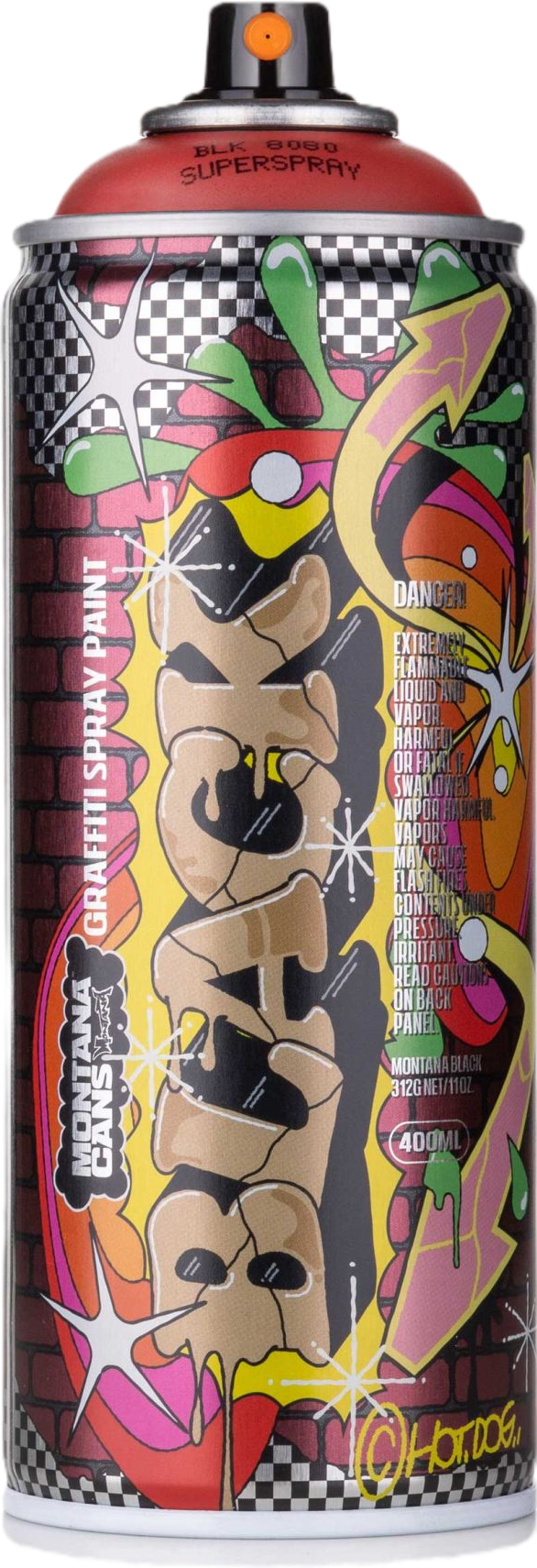 Thumbnail: Montana Cans Artist Edition No. 30 HOTDOG Spraycan + T-shirt.