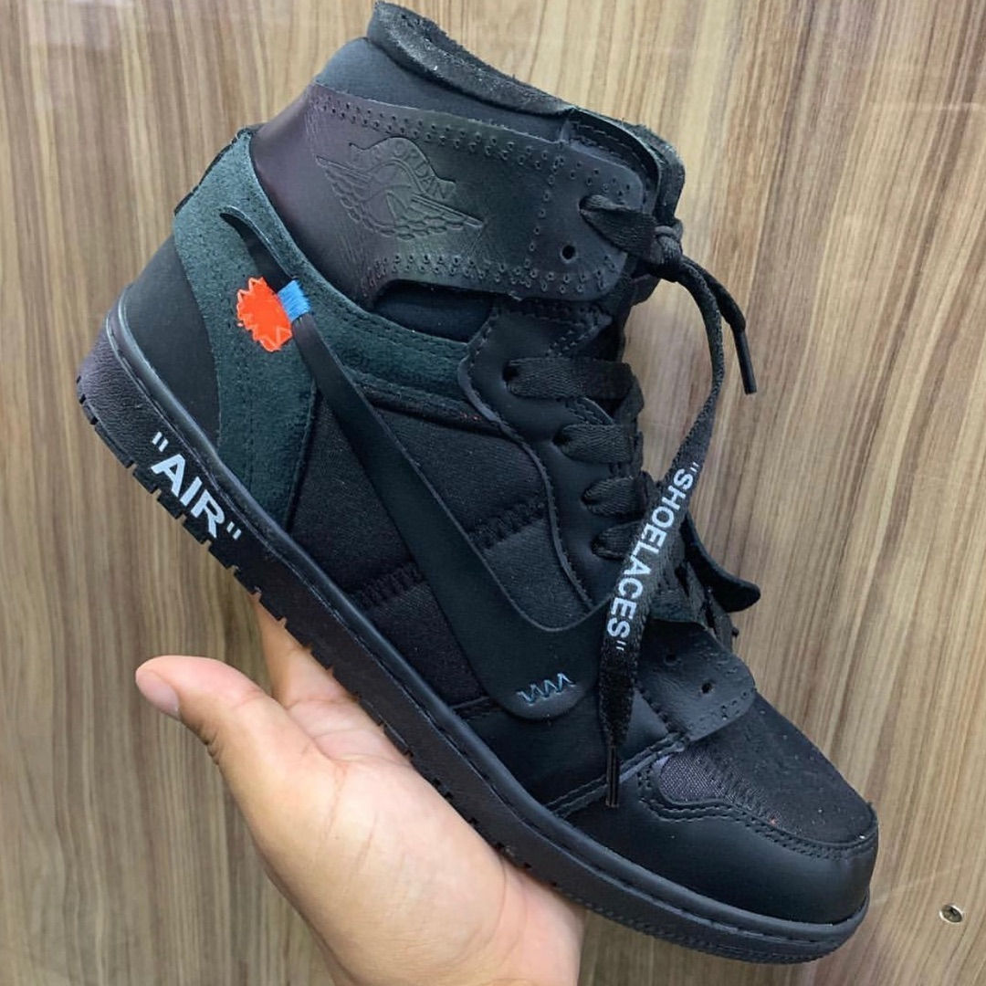 TÊNIS NIKE AIR JORDAN 1 x OFF WHITE PRETO