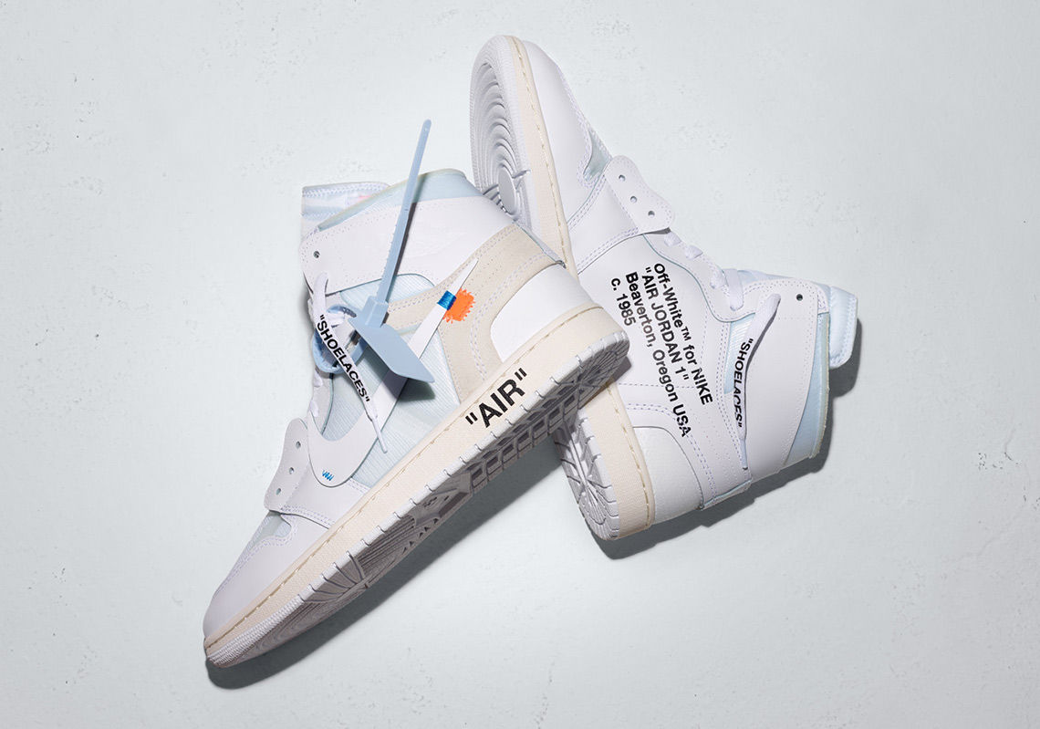 TÊNIS NIKE AIR JORDAN 1 x OFF WHITE BRANCO