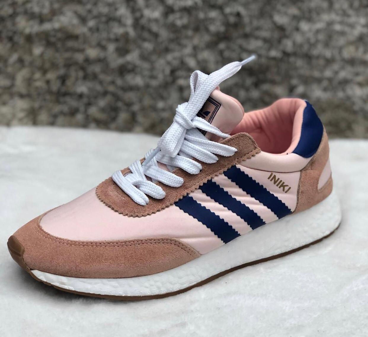 TÊNIS ADIDAS INIKI ROCK MARROM ROSA E AZUL