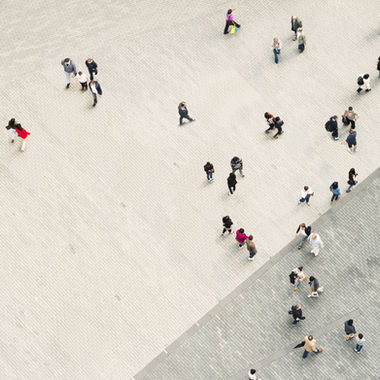 la gente que recorre