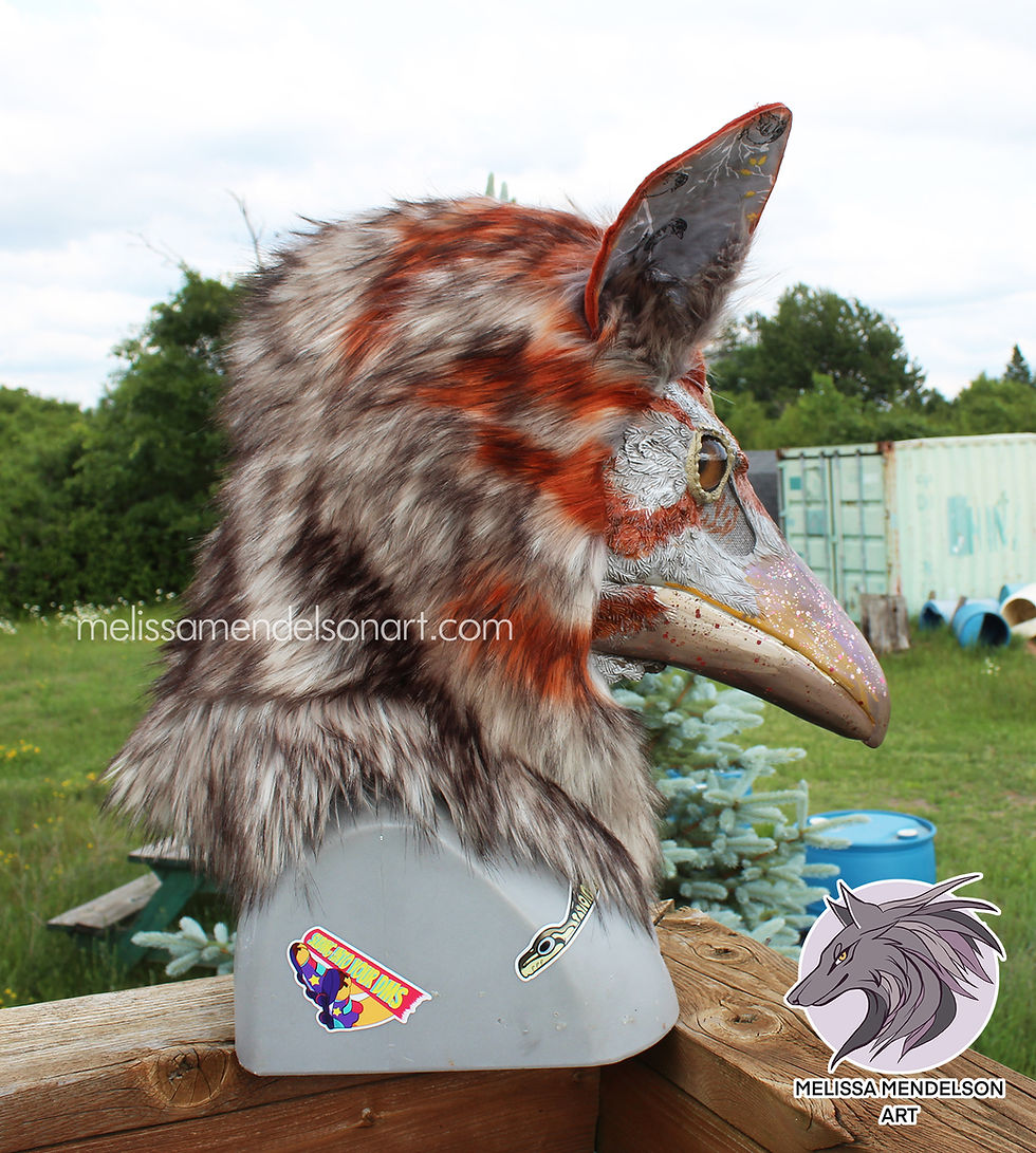 Thumbnail: Mystic Sparrow Gryphon Painted Fursuit Mask