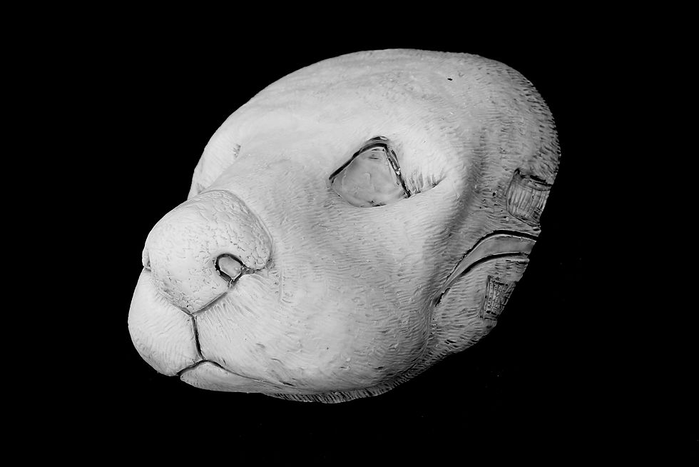 Thumbnail: Realistic Otter Fursuit Mask Resin Blank with Moving Jaw