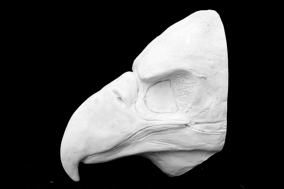 Thumbnail: Realistic Eagle Fursuit Mask Resin Blank with Moving Jaw