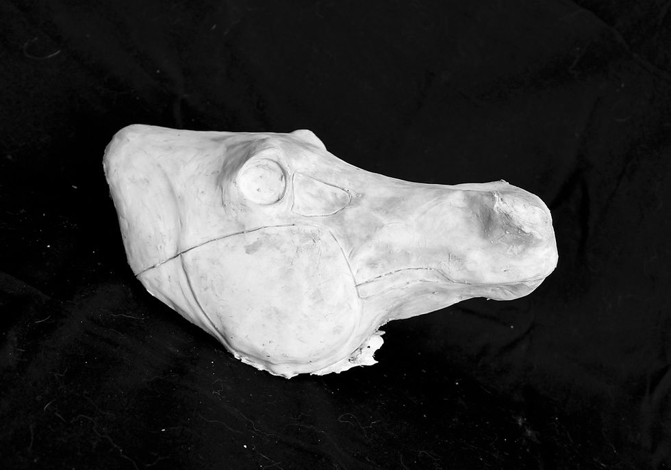 Thumbnail: Realistic Horse Fursuit Mask Resin Blank with Moving Jaw