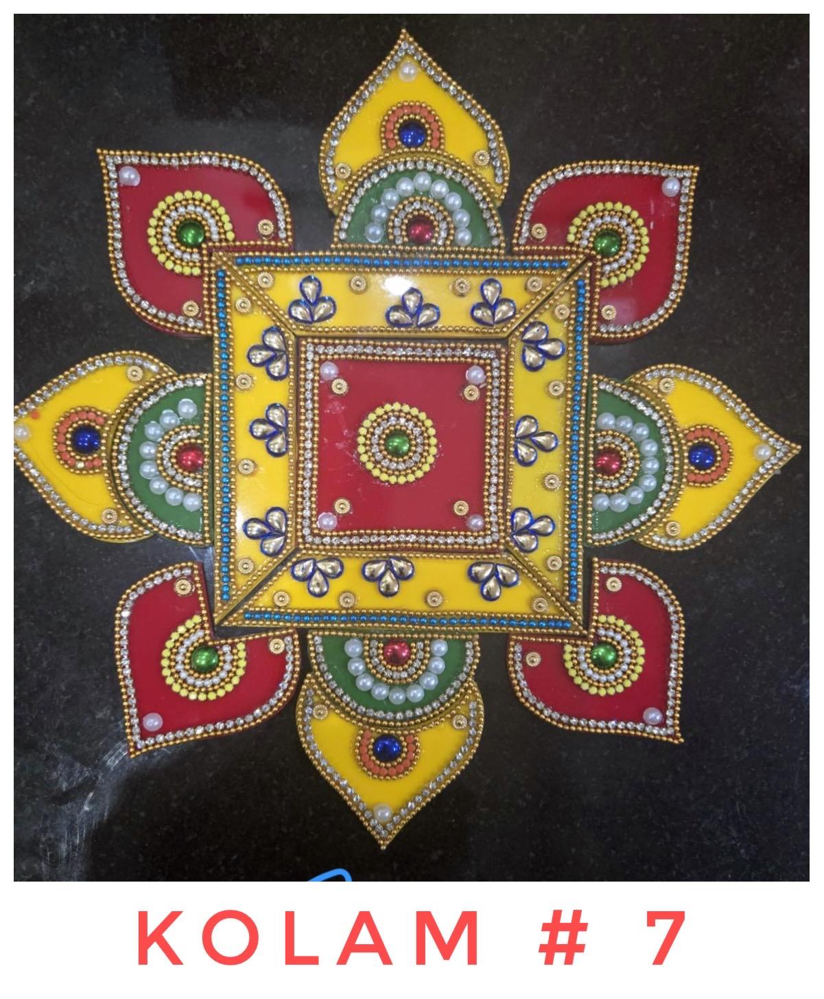 Acrylic Rangoli Kolam – Design 07
