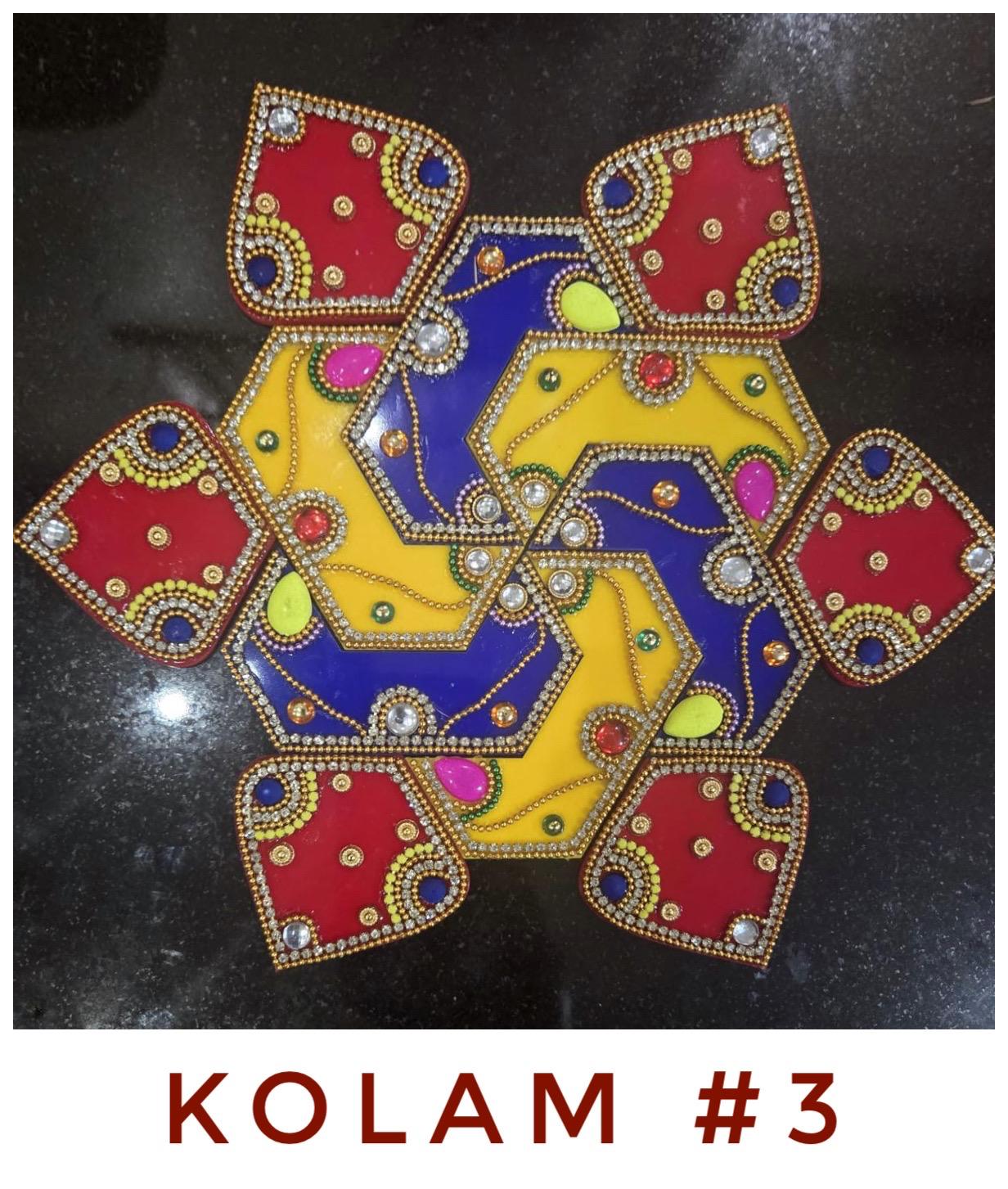 Acrylic Rangoli Kolam – Design 03