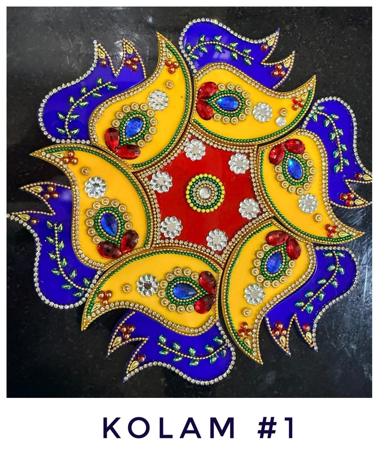 Acrylic Rangoli Kolam – Design 01