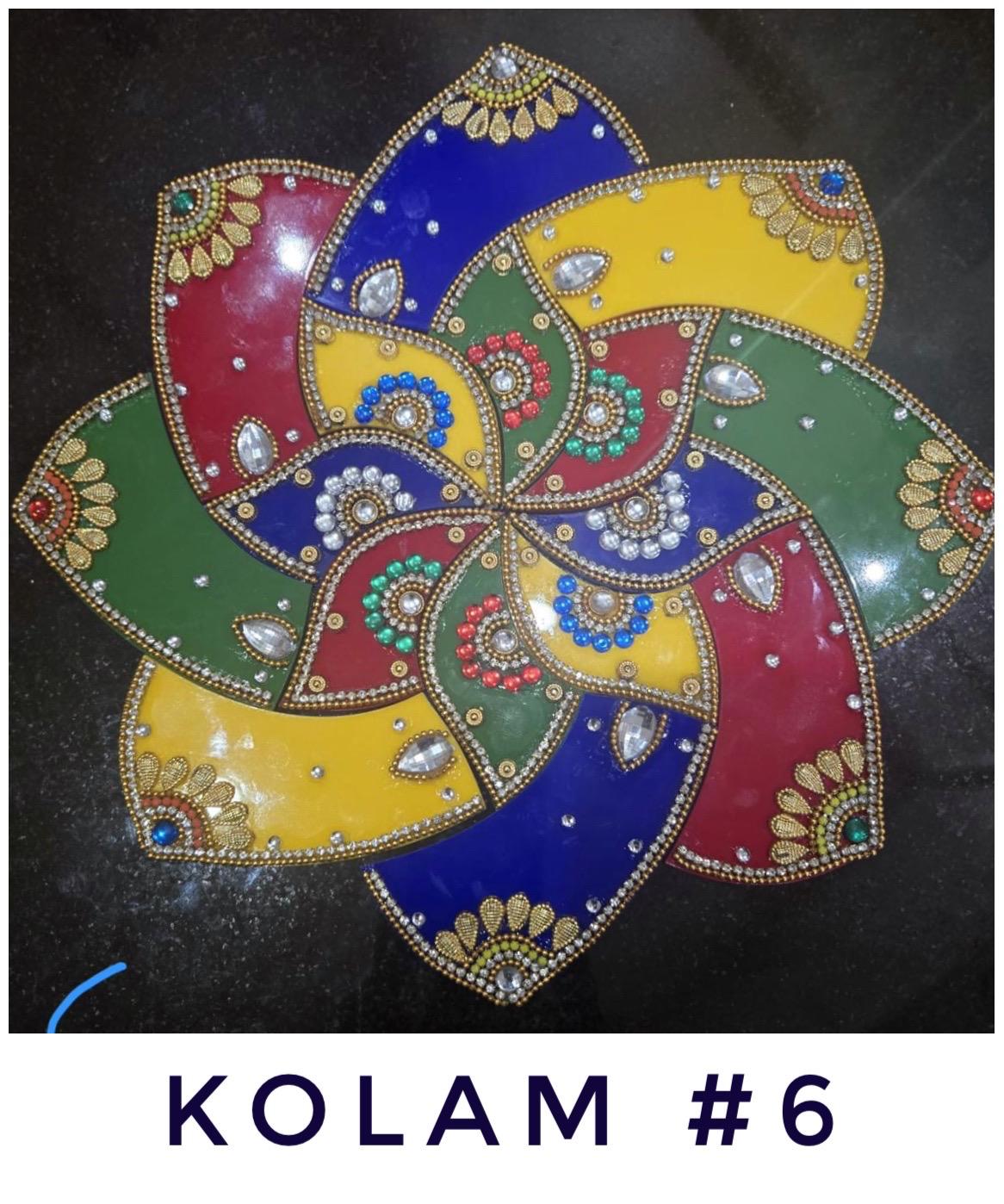 Acrylic Rangoli Kolam – Design 06