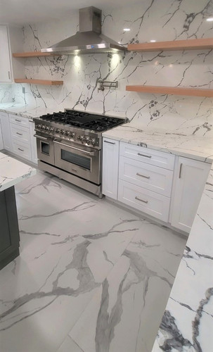 Calacatta Attica White And Black Quartz Verona Quartz