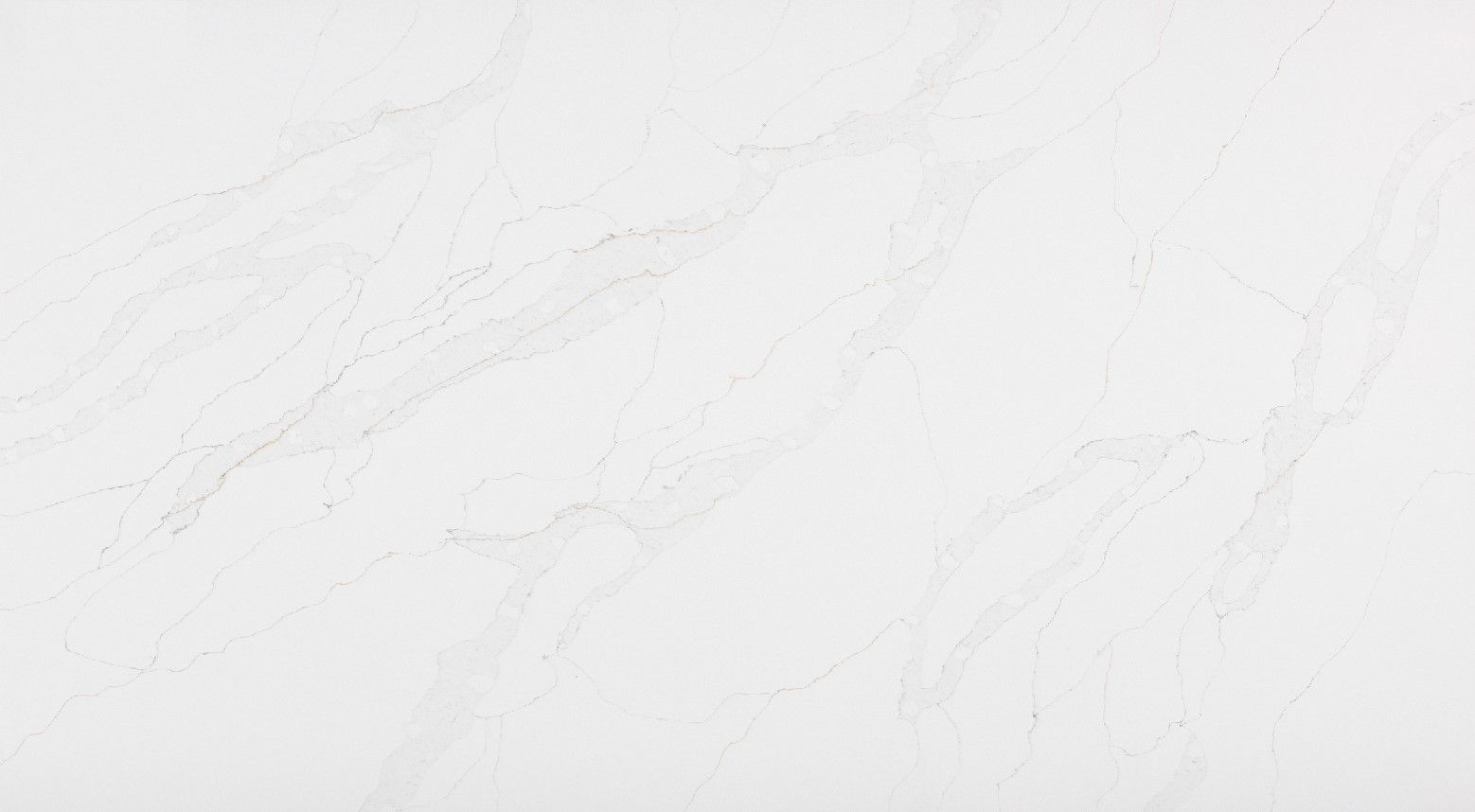 Exquisite surface features a bright white background elegantly adorned with wide, flowing grey highlights that add depth