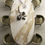 Thumbnail: A marble inspired porcelain slab table that features a large oval cut that makes the stone pop and exude class