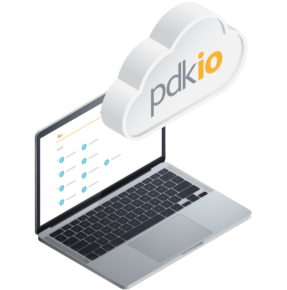 PDKIo cloud with laptop