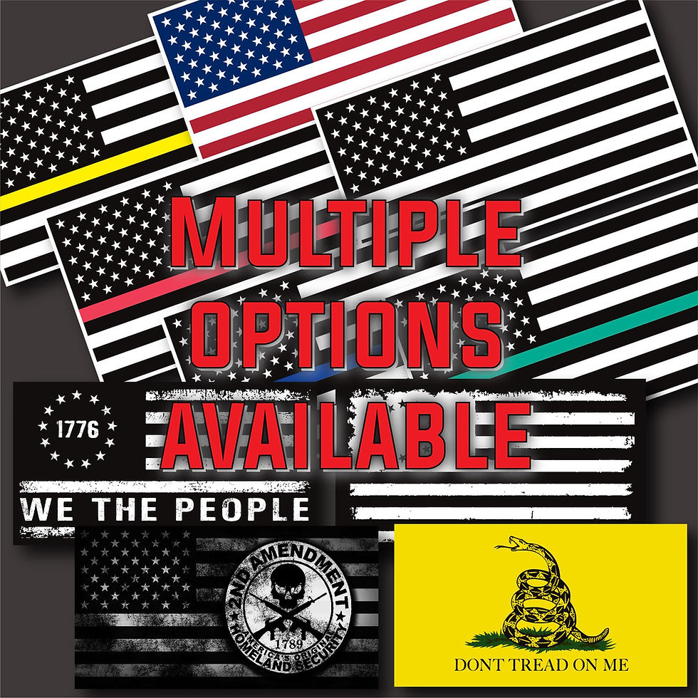 Thumbnail: 8.6" American Line Flag Vinyl Decals Set of 2