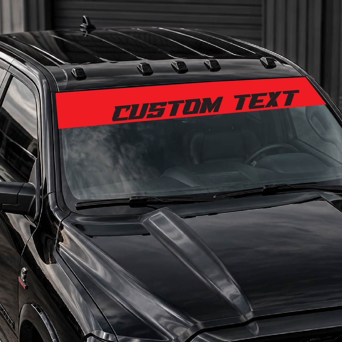 Custom Text Printed Windshield Banner