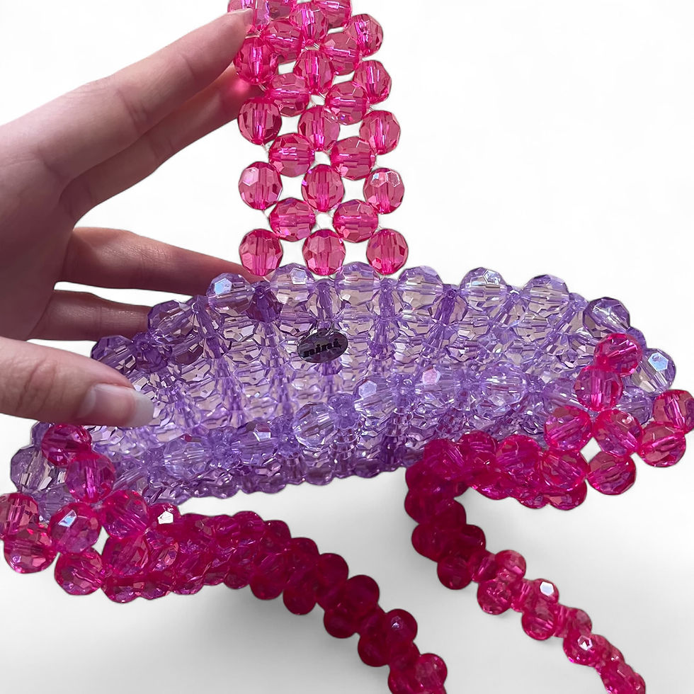 Thumbnail: Sac en perles Violet Rosé