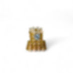 Thumbnail: Bougeoir en perles Ocre sans bougie