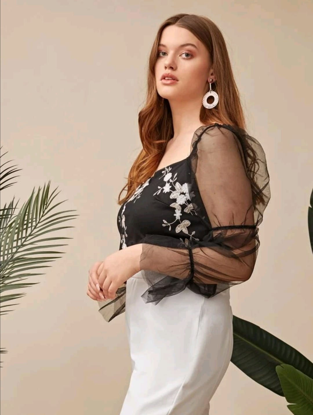 Blusa bordado elegante