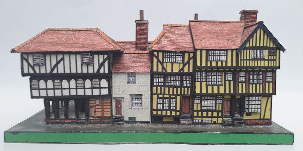 Thumbnail: A5 FULL COLOUR CARD MODEL KIT GUILD HALL DICK TURPIN'S COTTAGE THAXTED FAMOUS HISTORIC BUILDINGS