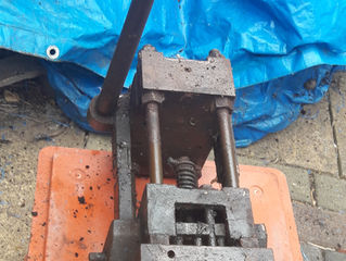 Can you imagine working one of these?! This is a M55 pre-war, hand-operated die-cast machine. We hav