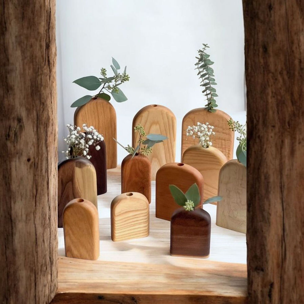 Küçük resim: Bağözü Ceviz Ahşap Dekoratif Vazo