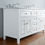 Thumbnail: Genevieve 60" White Double Vanity & Shutter Double Doors Dual Sinks