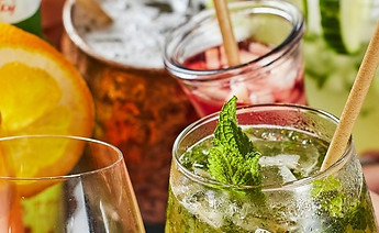 Cocktails served during happy hour at Sushiato