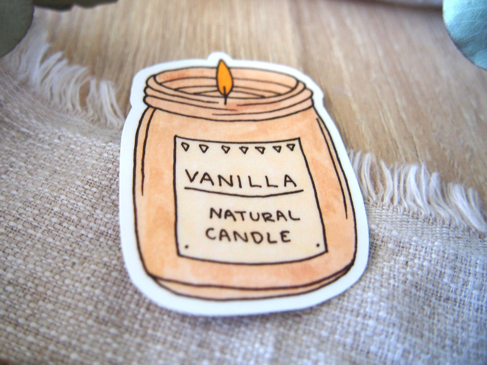 Thumbnail: Vanilla Candle Waterproof Sticker