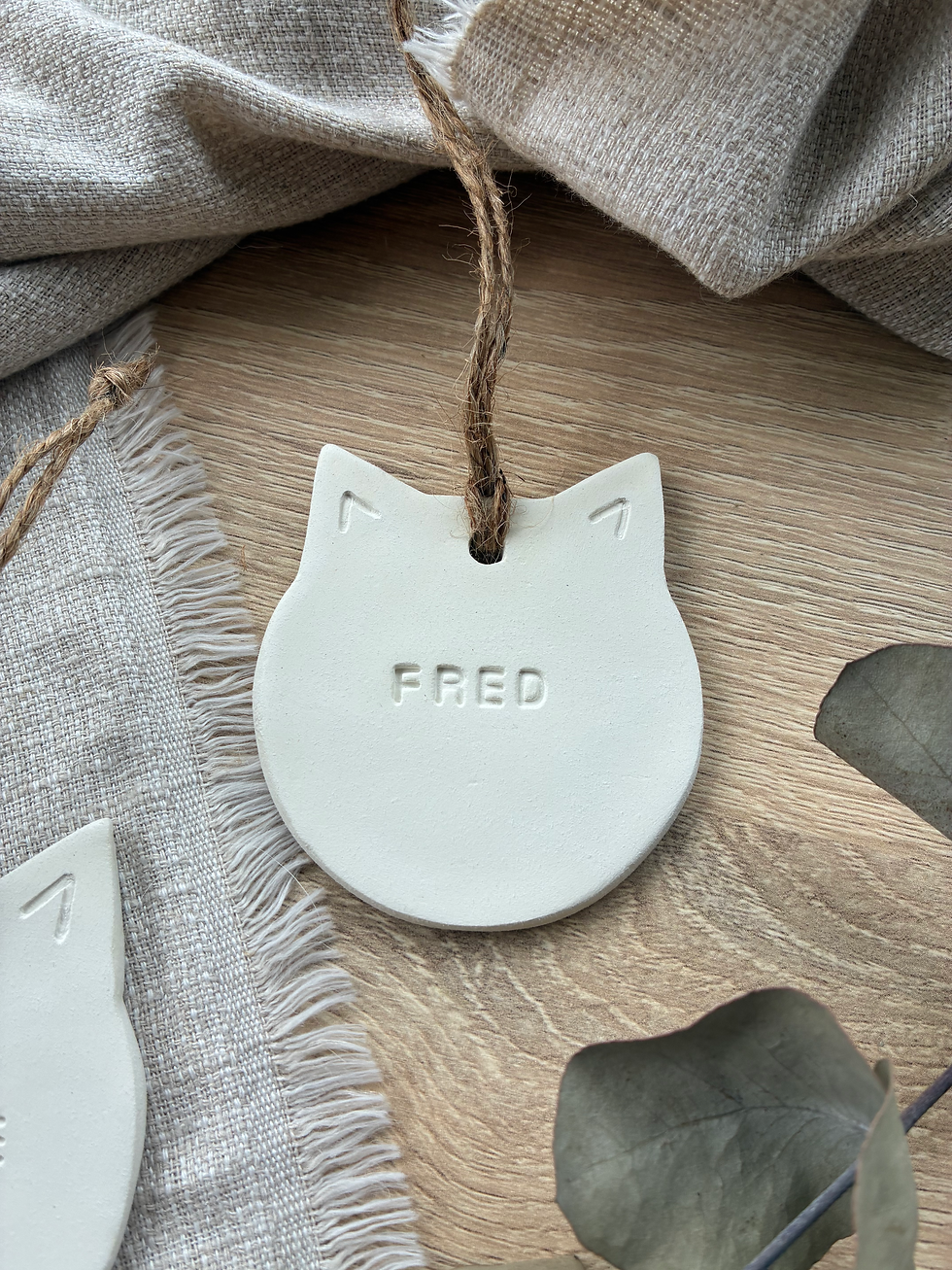 Thumbnail: Personalised Cat Christmas Ornament